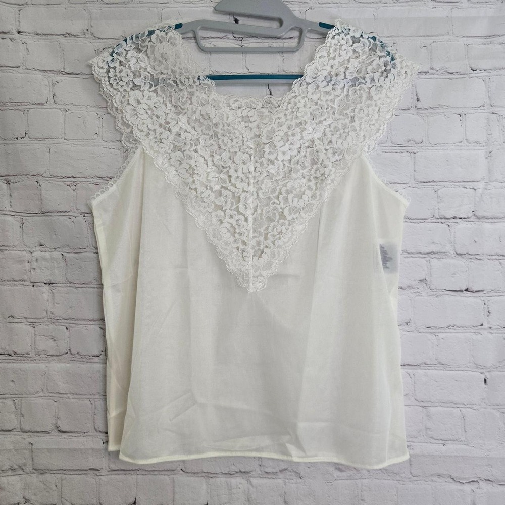 American Vintage Lace Top Cami Ivory Metropolitan Sz Lg 36 Grunge Coquette